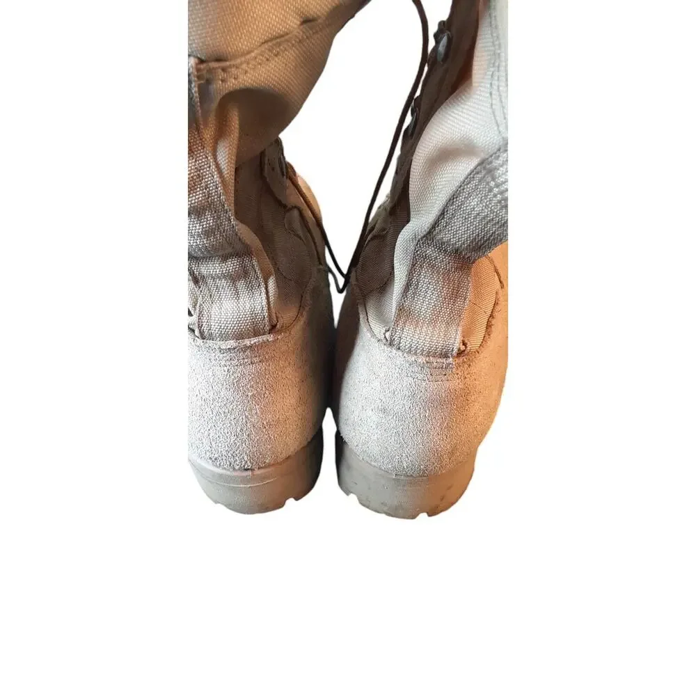 Wellco Desert Tan Military Hot Weather Combat Boots With Vibram‎ Sole 5 1/2 XL